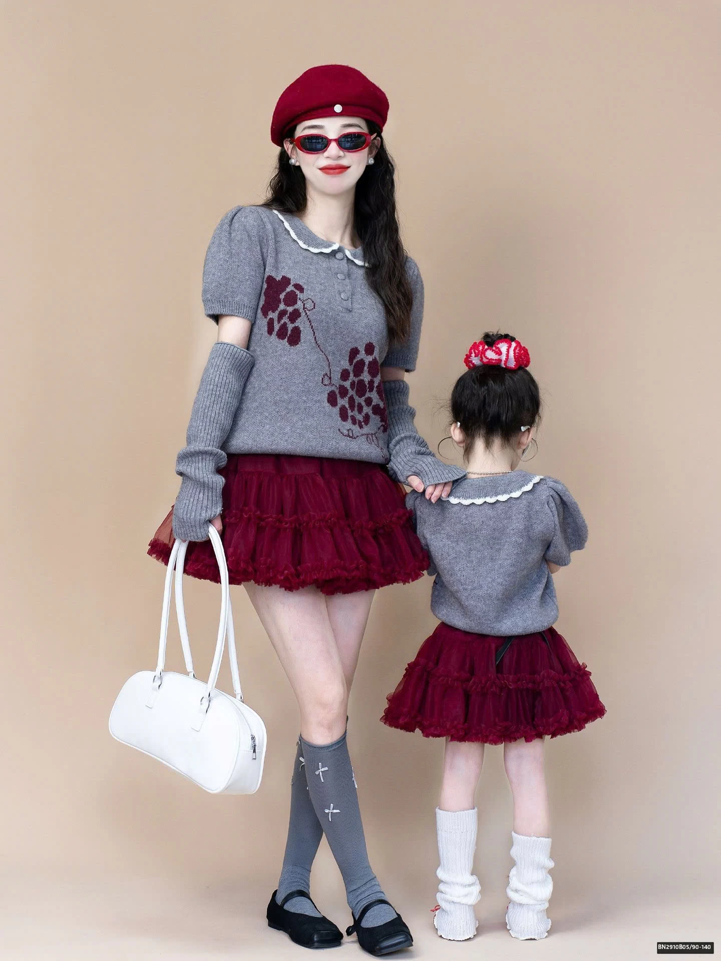 SÉT ÁO LEN NGẮN TAY MIX CHÂN VÁY VOAN BỒNG