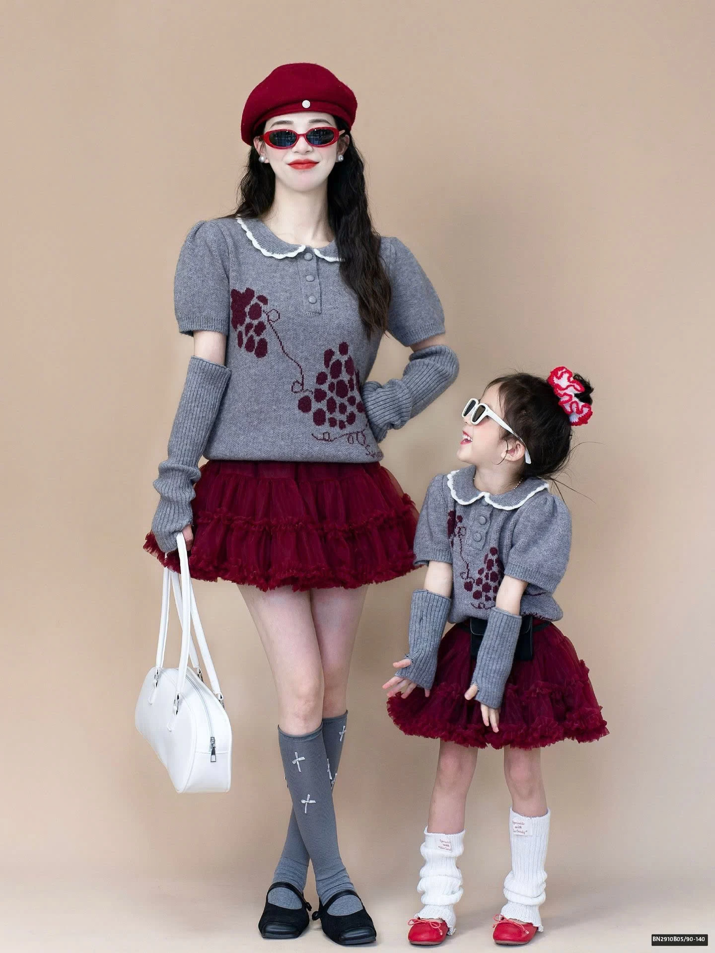 SÉT ÁO LEN NGẮN TAY MIX CHÂN VÁY VOAN BỒNG