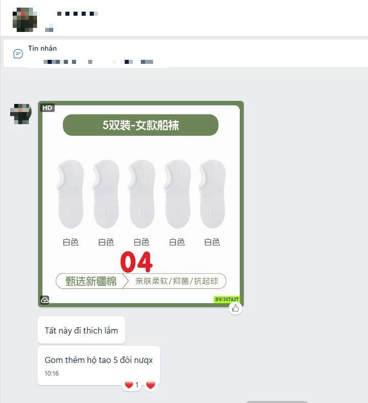 SÉT 5Đ TẤT LƯỜI NỮ THOÁNG KHÍ