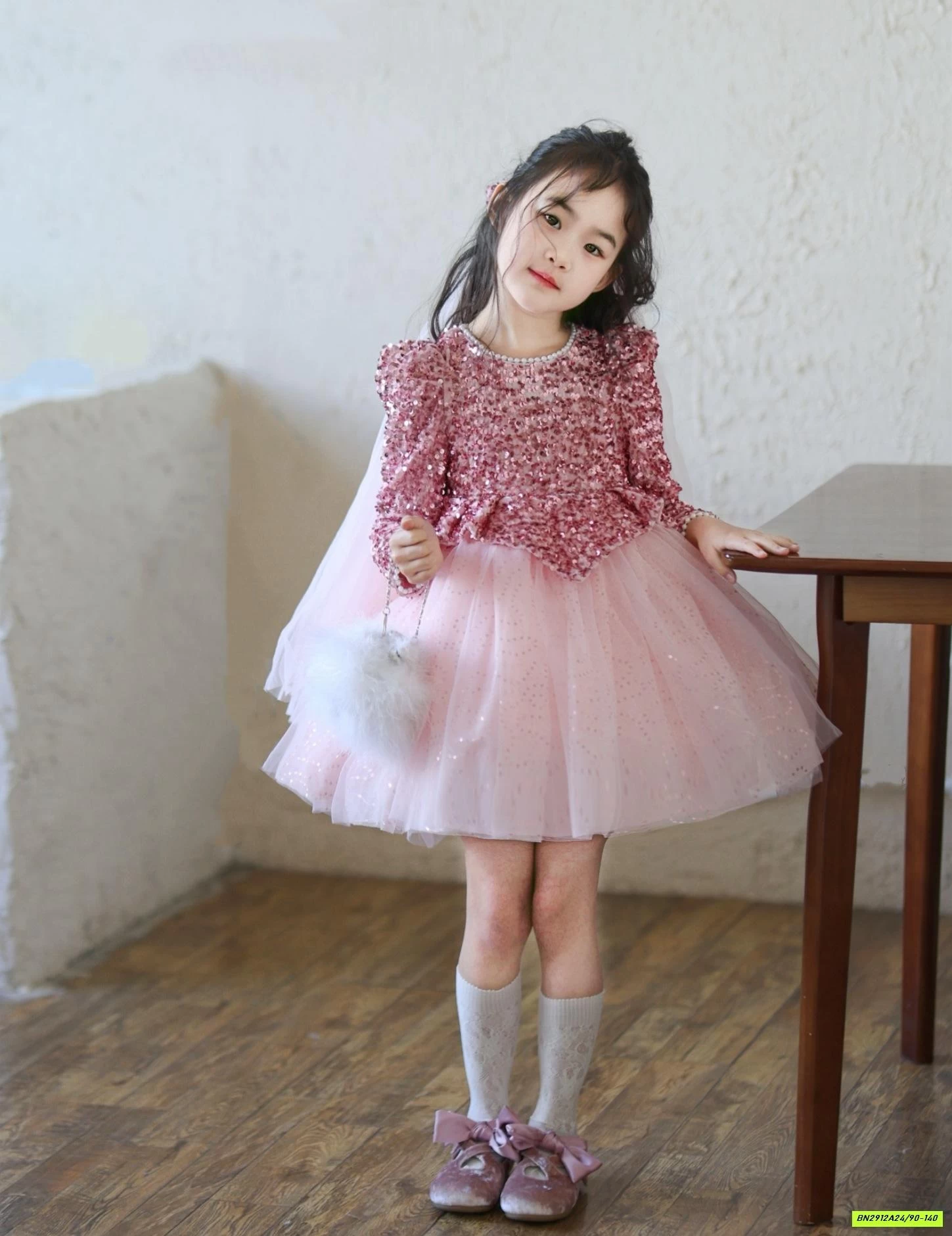 ĐẦM CÔNG CHÚA HỒNG BLING LÓT NHUNG