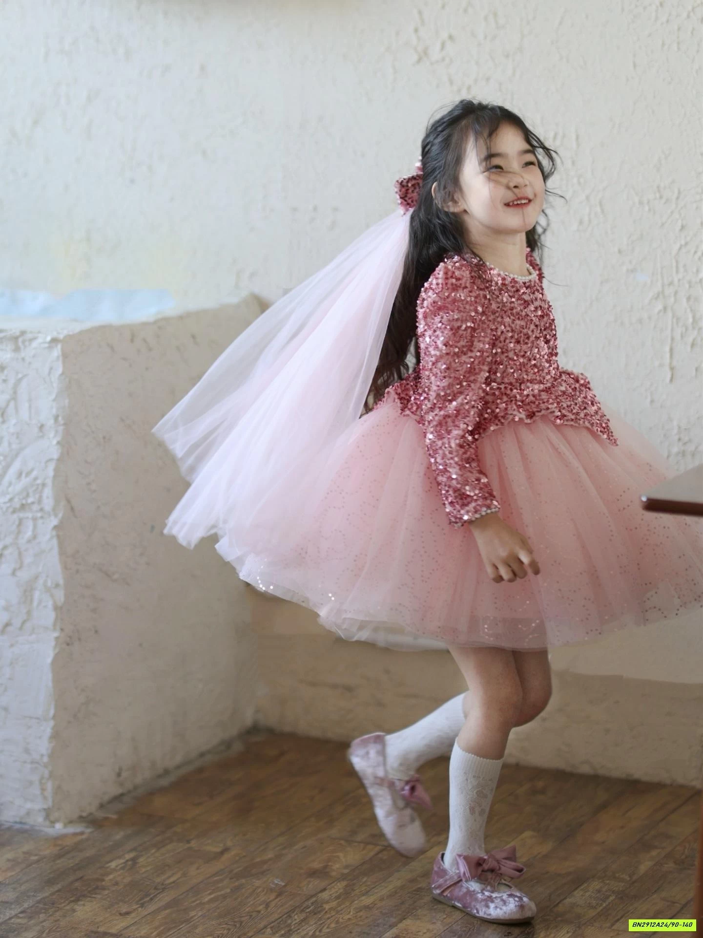 ĐẦM CÔNG CHÚA HỒNG BLING LÓT NHUNG