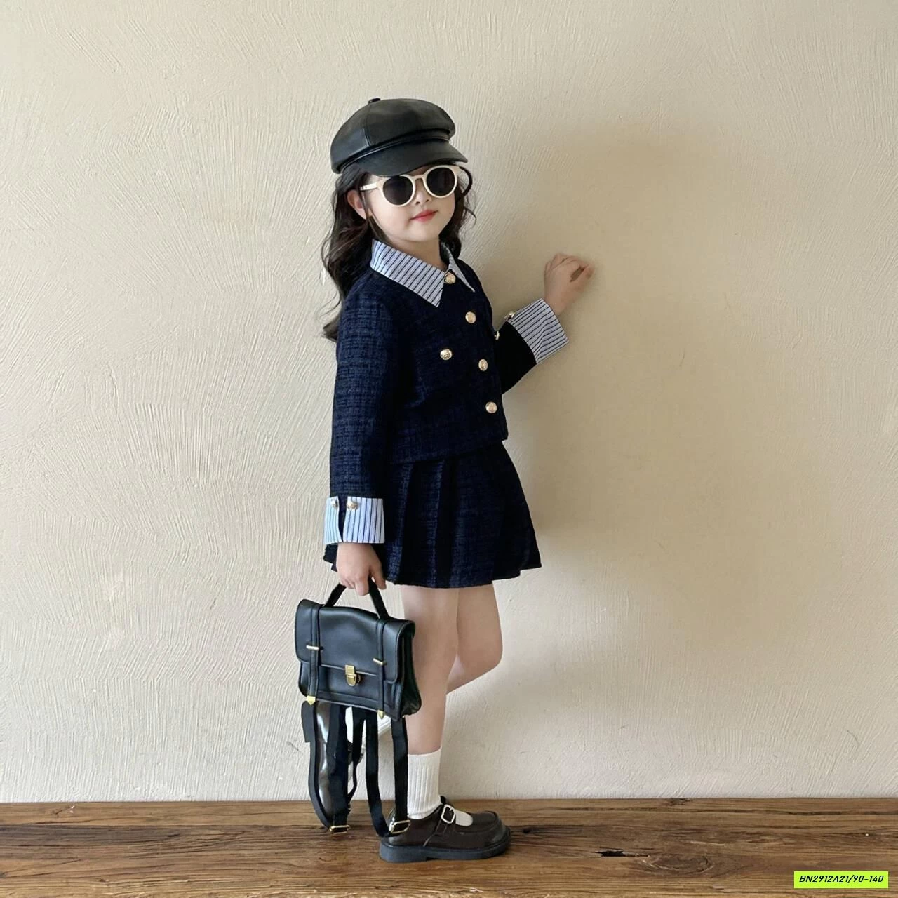 SÉT VÁY DẠ NỮ SINH XANH THAN