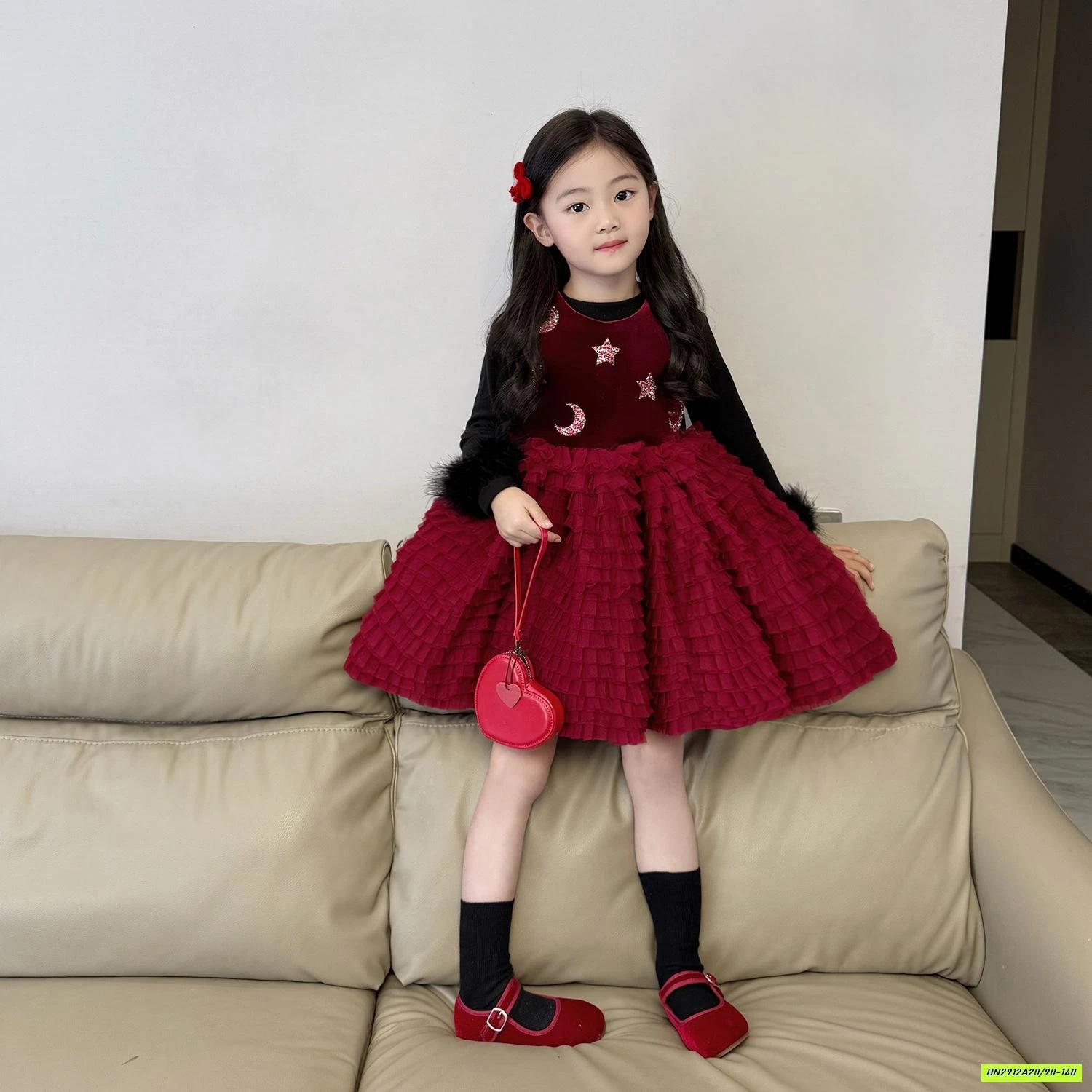 ĐẦM TUTU ĐỎ LÓT NHUNG