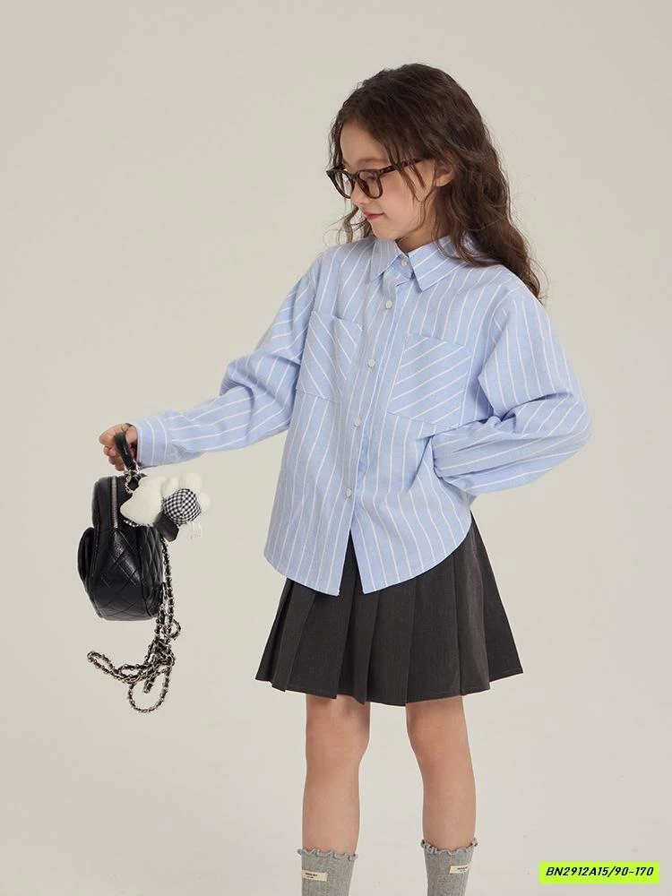 SƠ MI SỌC XANH 25F165 AMBB