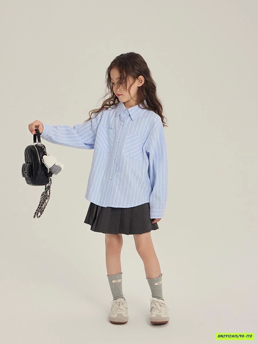 SƠ MI SỌC XANH 25F165 AMBB