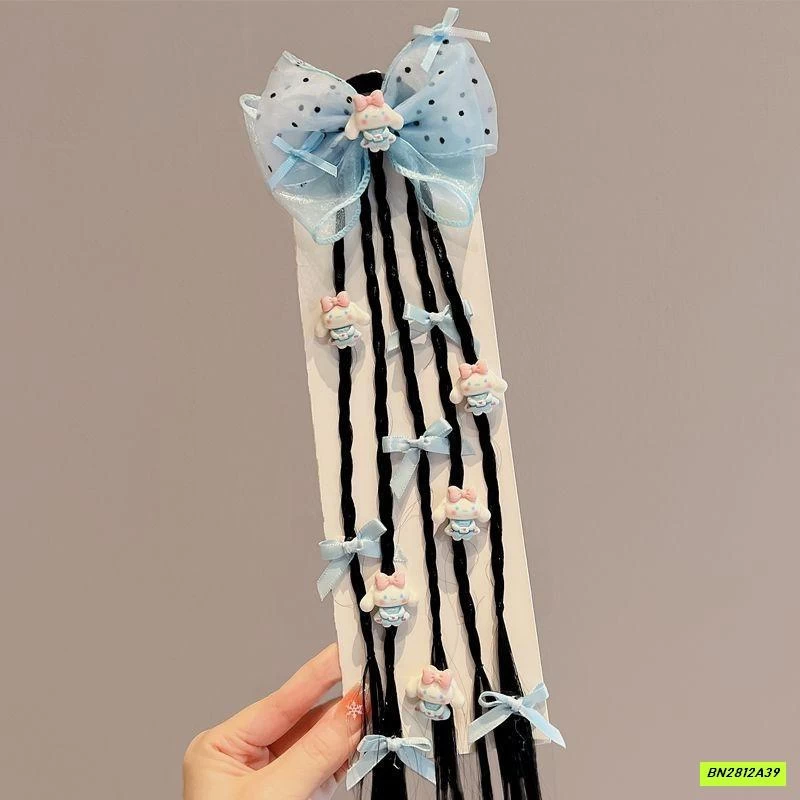 BUỘC TÓC KÈM TÓC GIẢ TẾT ĐUÔI SAM CHO BÉ