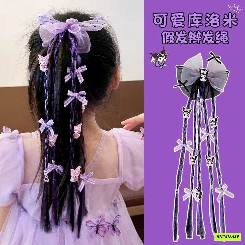 BUỘC TÓC KÈM TÓC GIẢ TẾT ĐUÔI SAM CHO BÉ