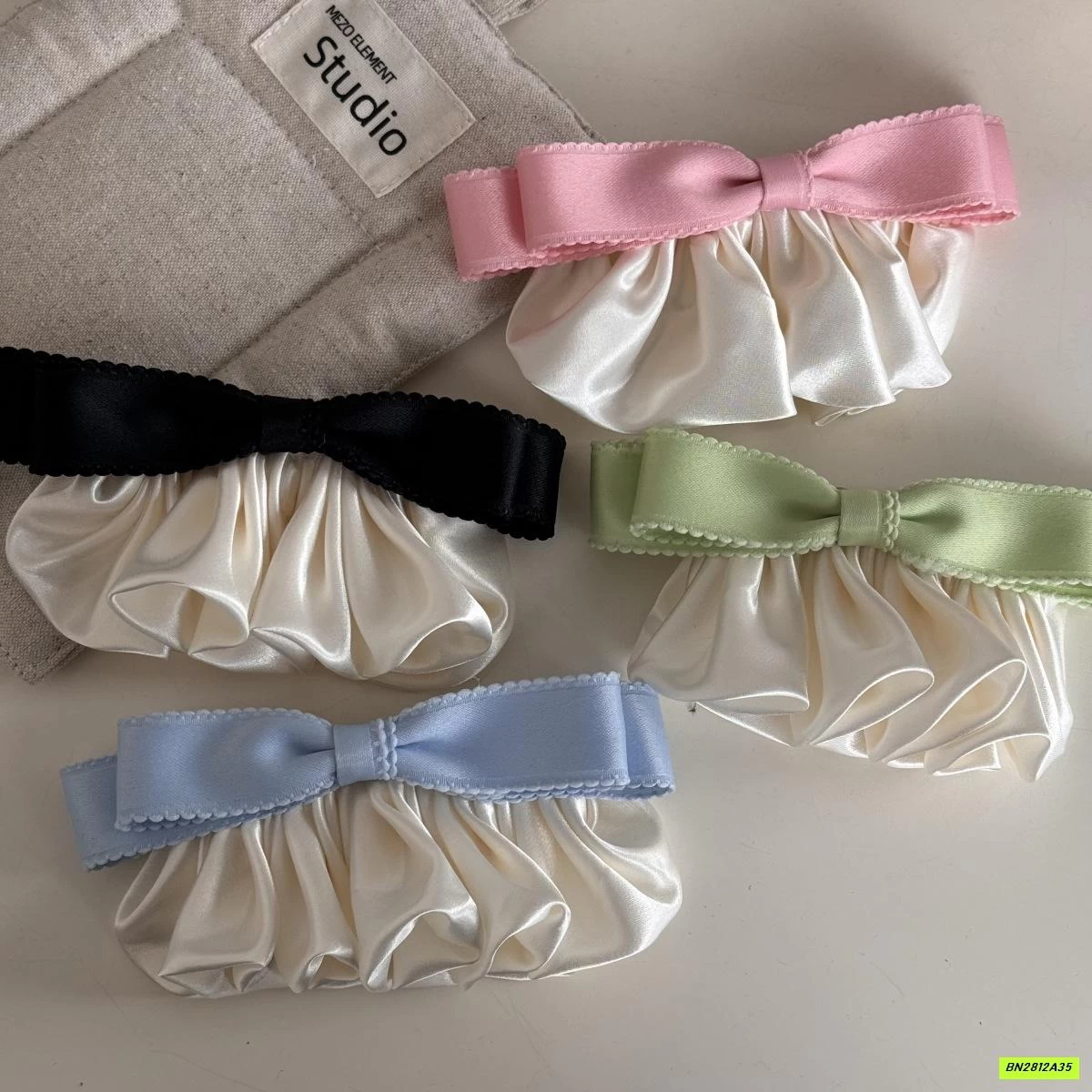 KẸP TÓC NƠ PHỐI LỤA KIỂU PHÁP