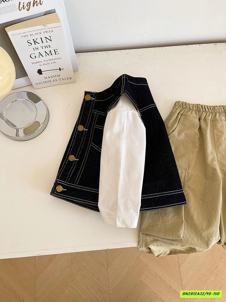 KHOÁC GILE DENIM CHỈ NỔI CHUANCHUANMA