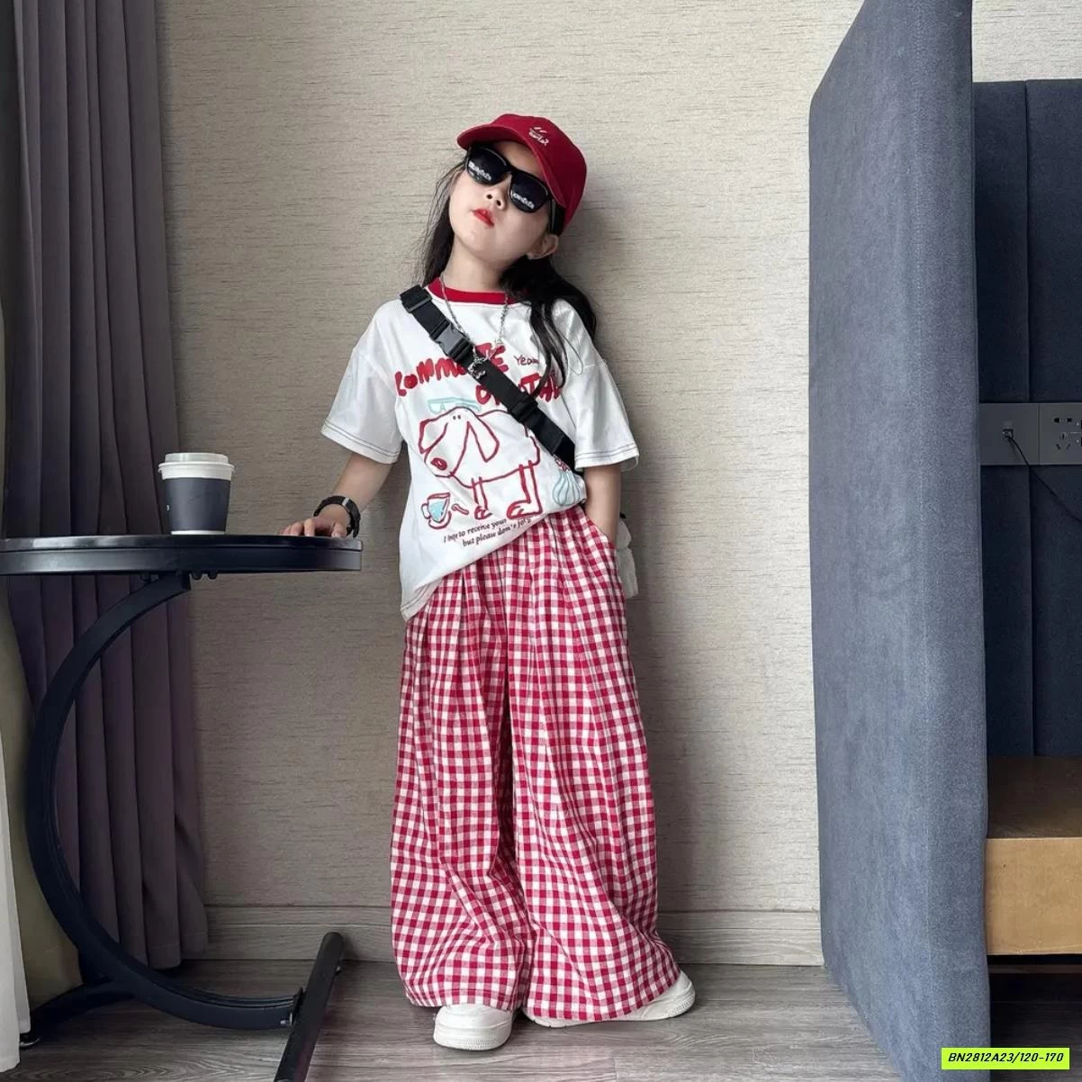 SÉT ÁO THÊU CỪU MIX QUẦN CARO SUÔNG