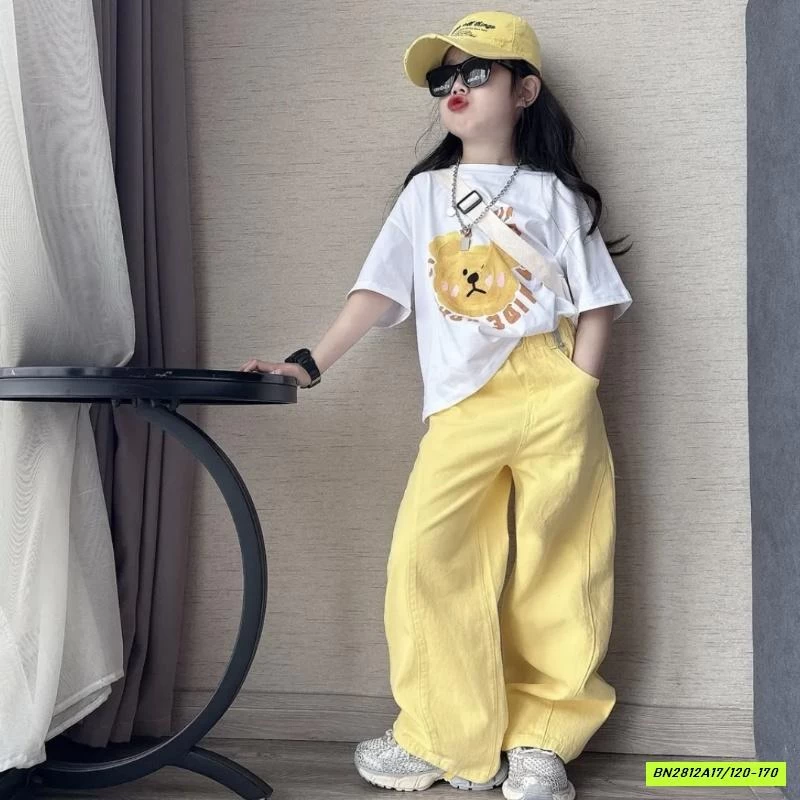 ÁO THUN GẤU MIX QUẦN SUÔNG