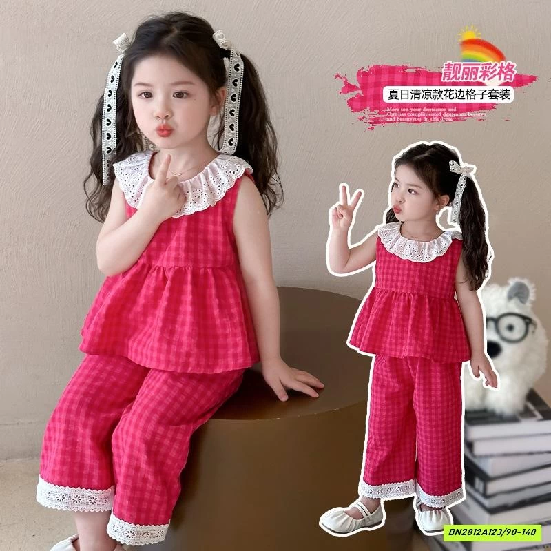 SÉT CÁNH TIÊN CARO ĐỎ HỒNG VIỀN REN