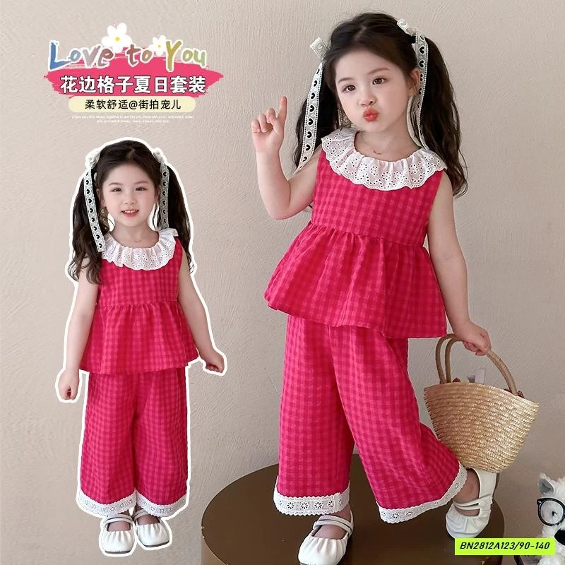 SÉT CÁNH TIÊN CARO ĐỎ HỒNG VIỀN REN