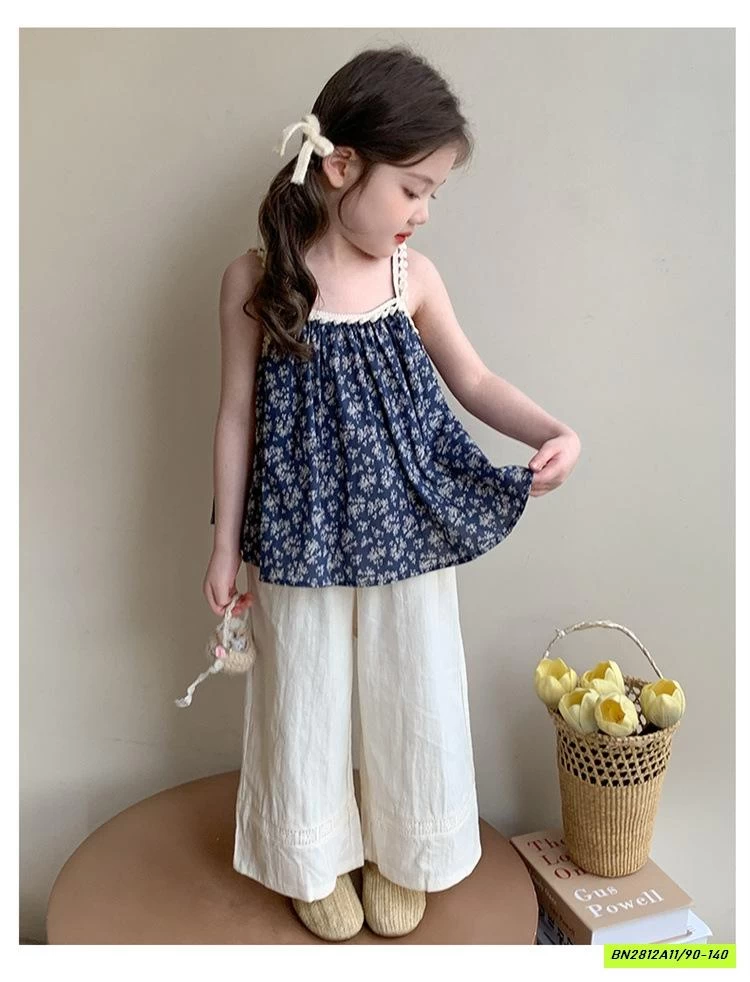 SÉT ÁO HOA 2 DÂY MIX QUẦN SUÔNG