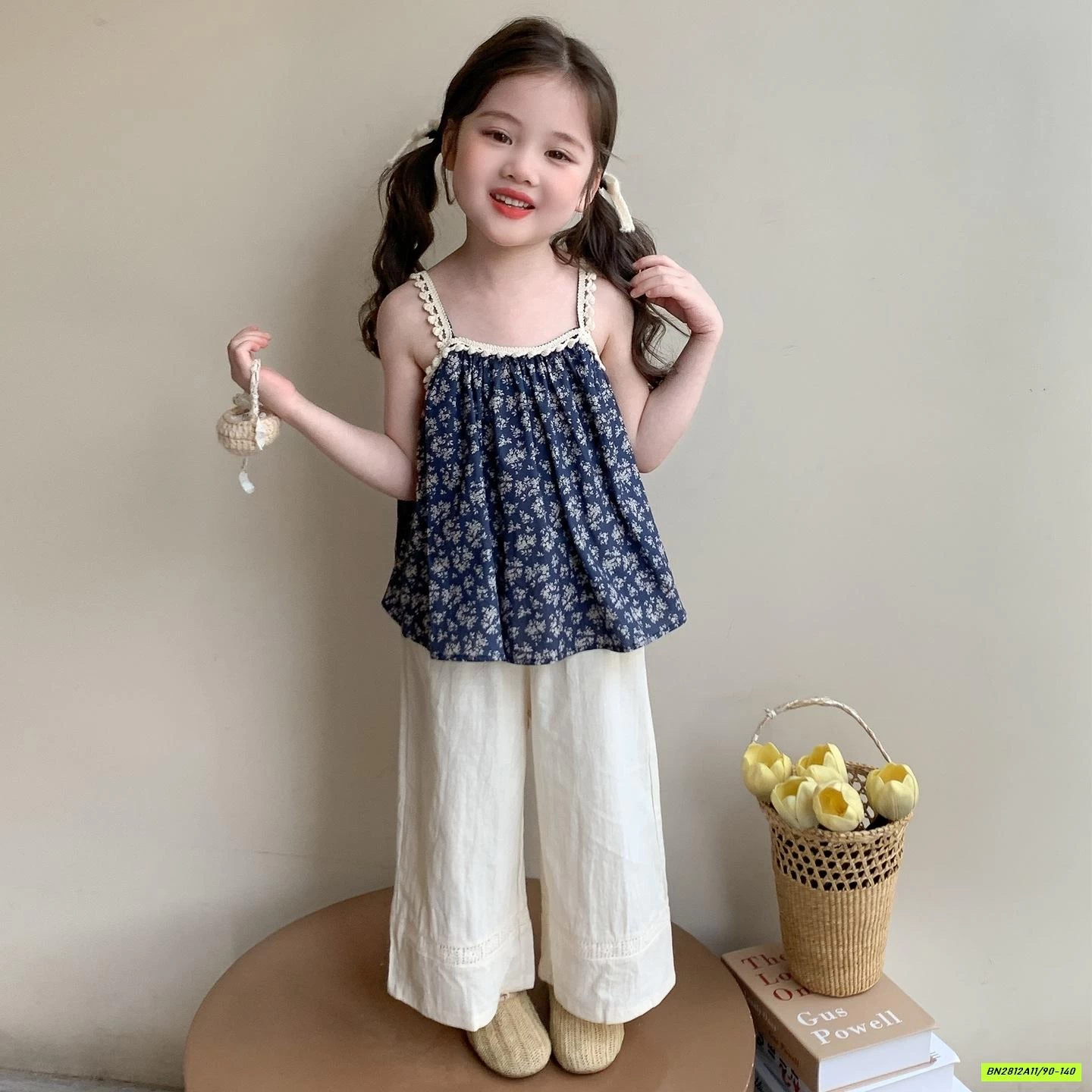 SÉT ÁO HOA 2 DÂY MIX QUẦN SUÔNG