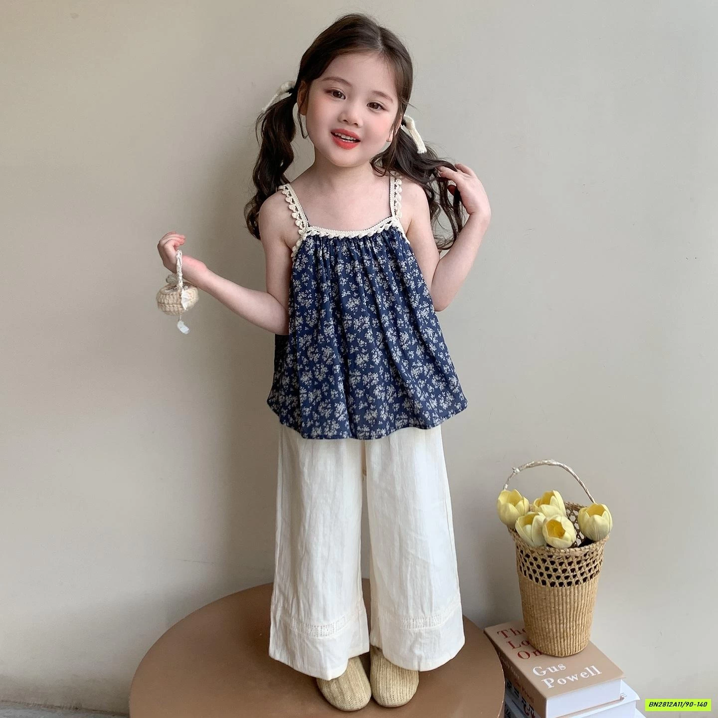 SÉT ÁO HOA 2 DÂY MIX QUẦN SUÔNG