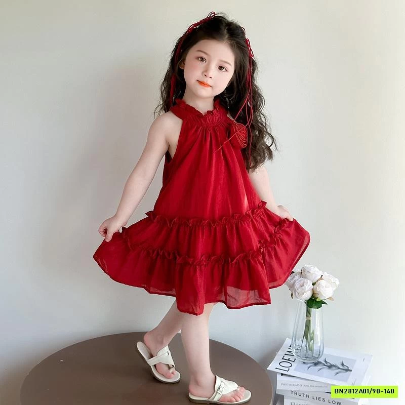 ĐẦM VOAN CỔ YẾM ĐỎ