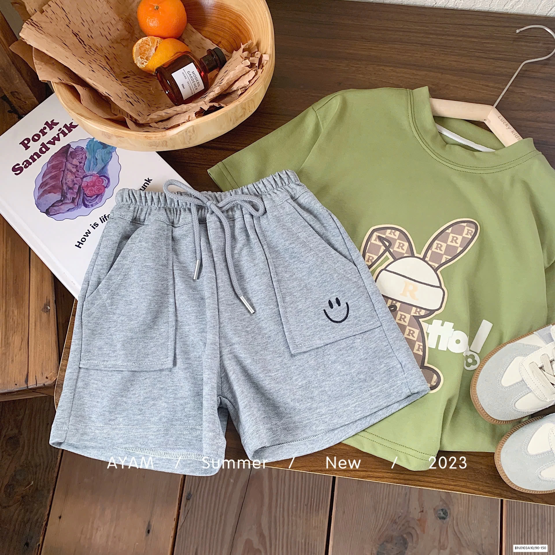 SHORT COTTON MẶT CƯỜI