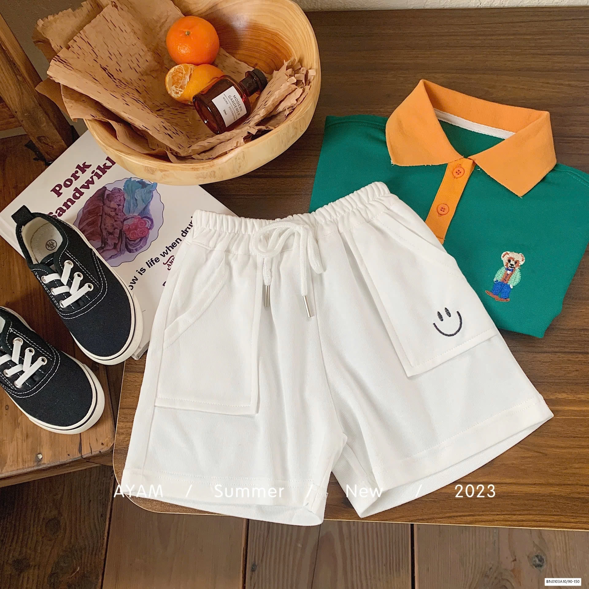 SHORT COTTON MẶT CƯỜI