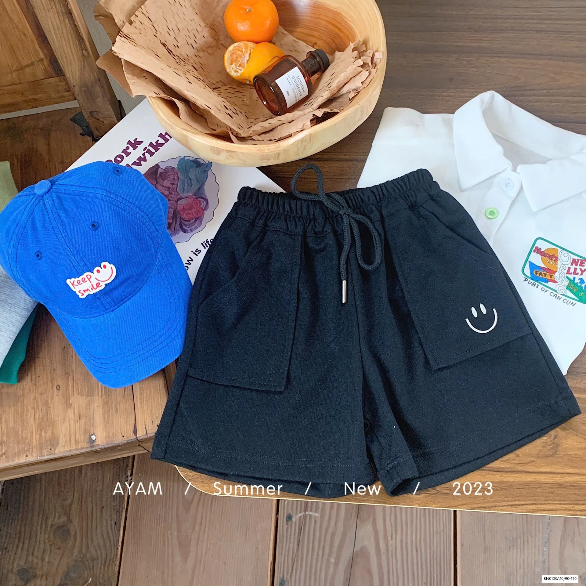 SHORT COTTON MẶT CƯỜI