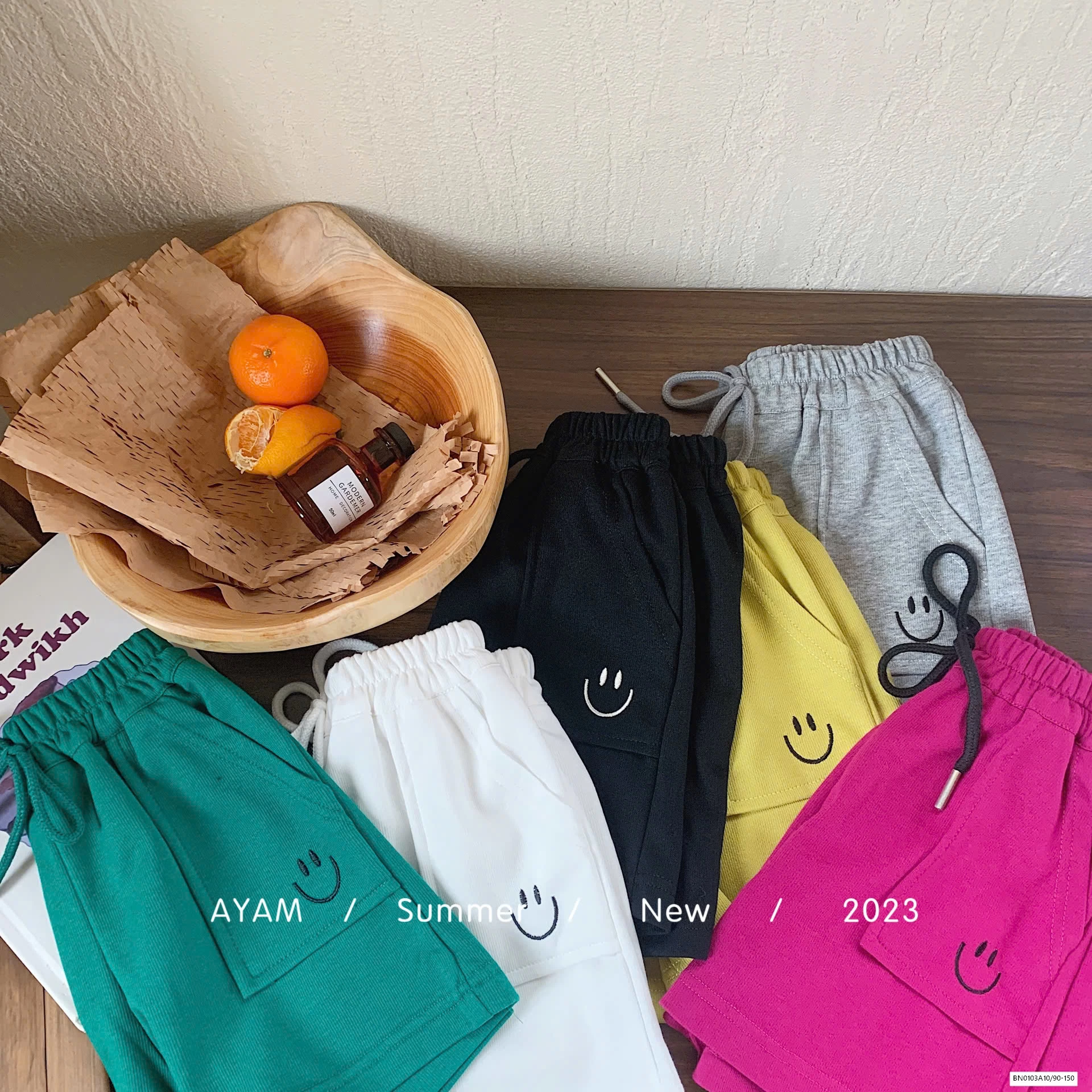 SHORT COTTON MẶT CƯỜI