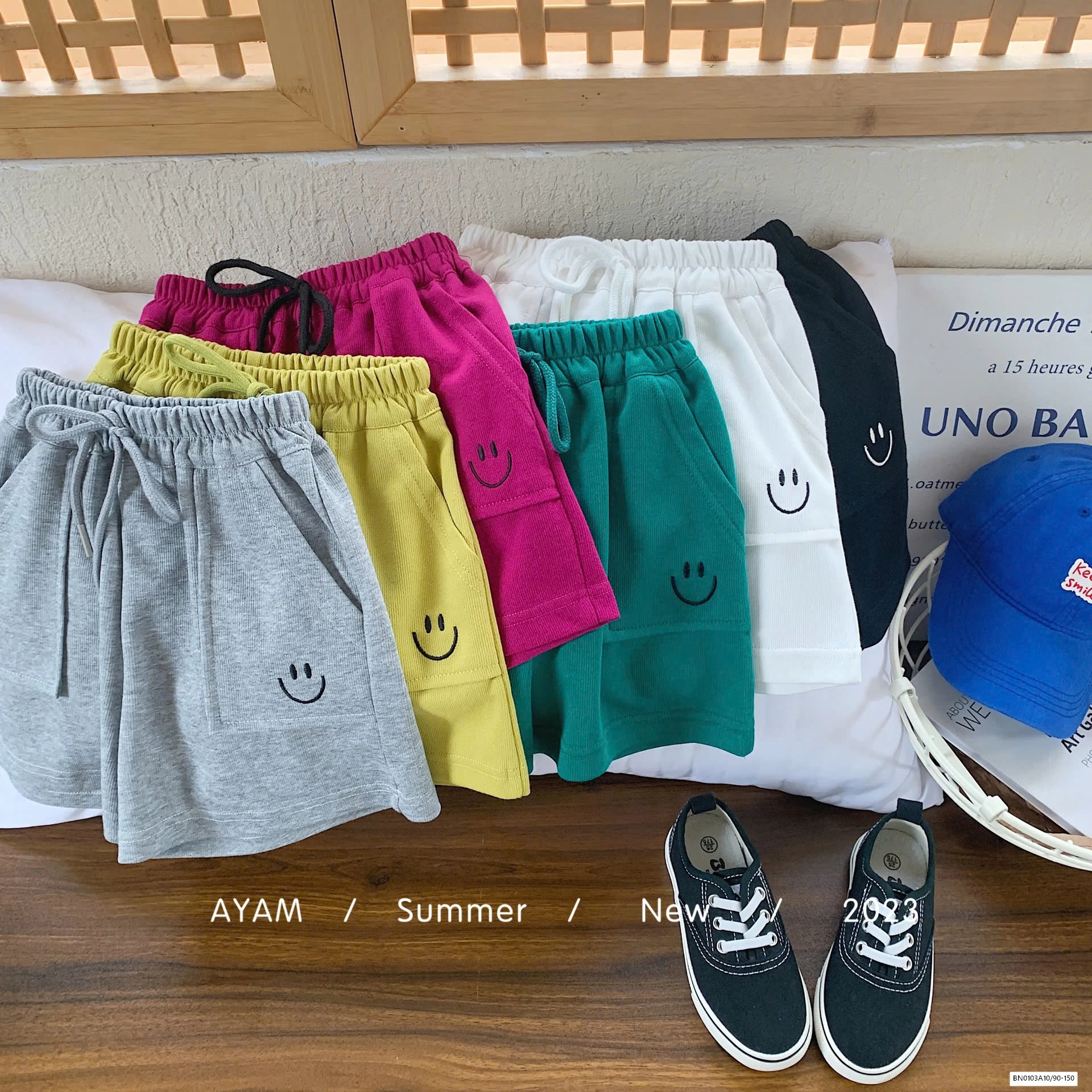 SHORT COTTON MẶT CƯỜI