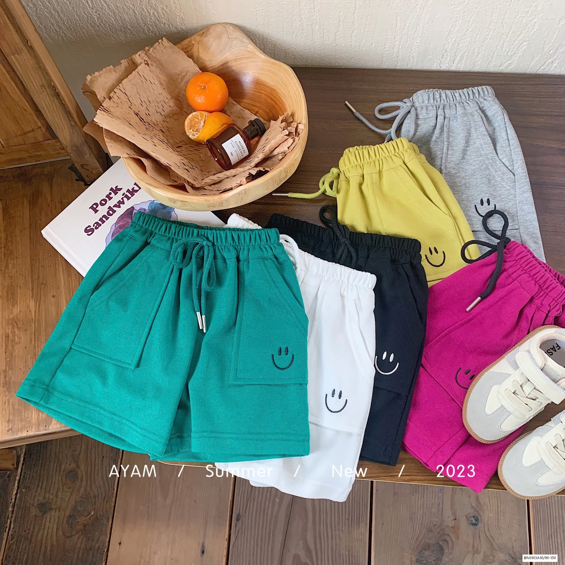 SHORT COTTON MẶT CƯỜI