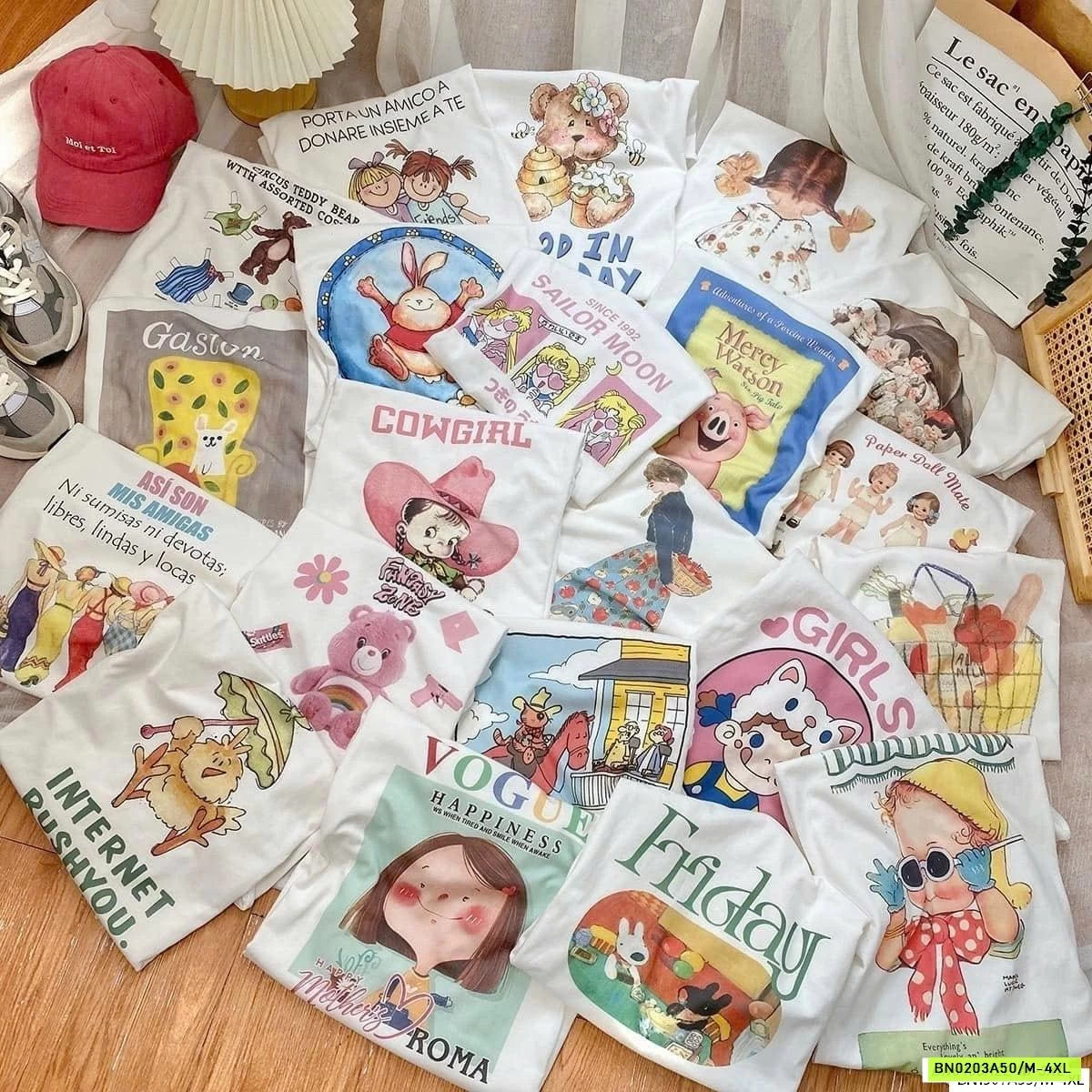 ÁO PHÔNG NỮ IN HÌNH KUTE