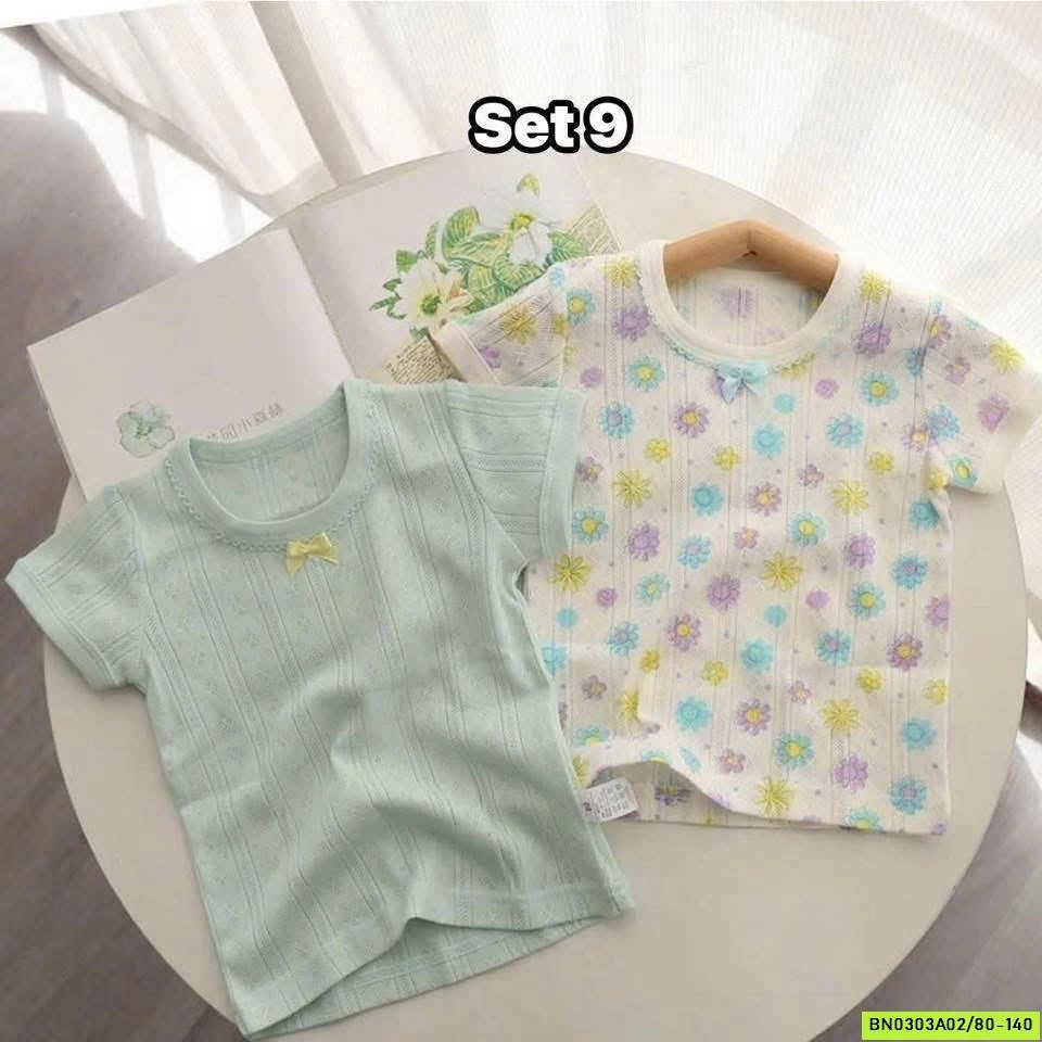 SÉT 2 ÁO COTTON GIẤY XUẤT HÀN