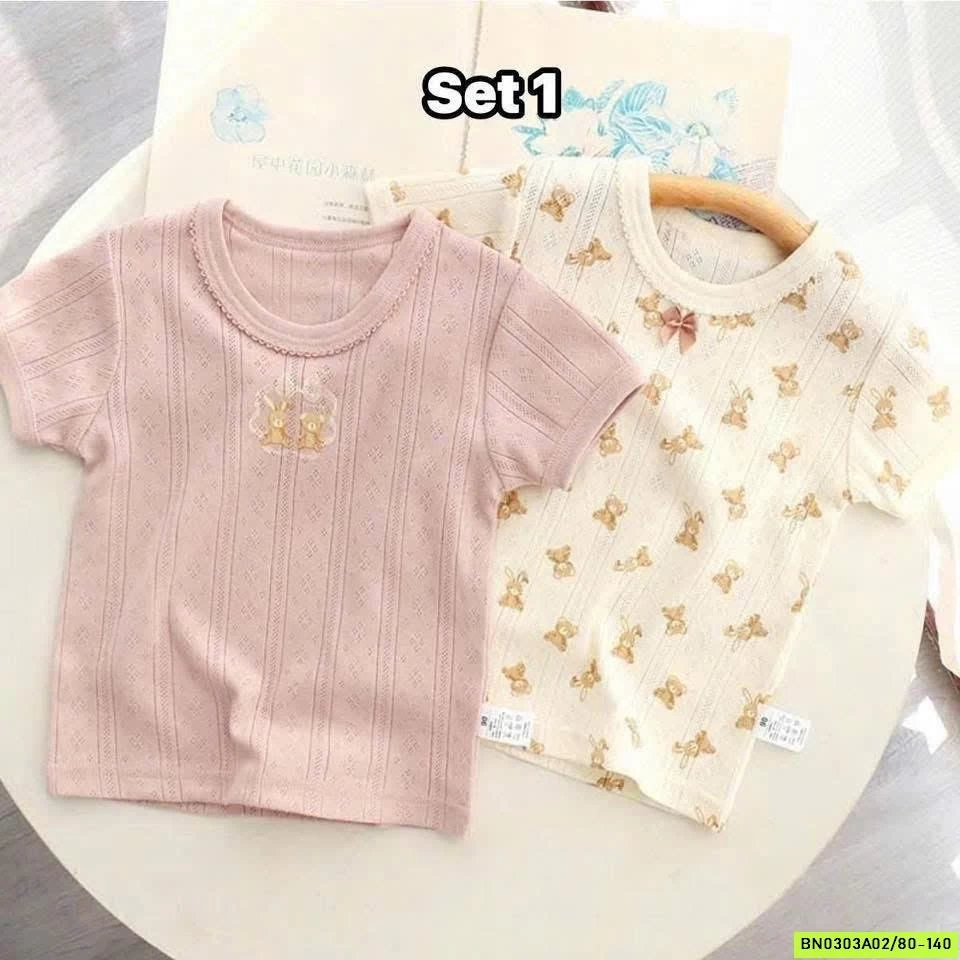 SÉT 2 ÁO COTTON GIẤY XUẤT HÀN