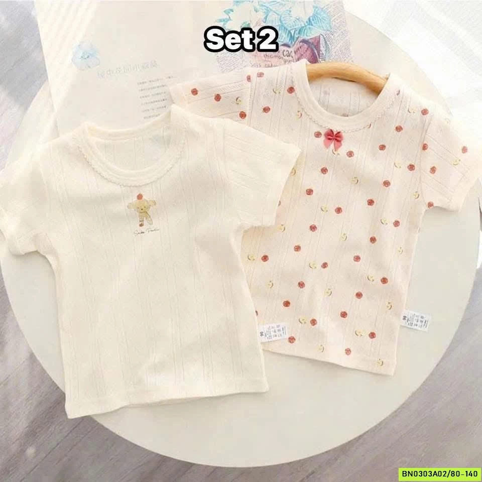 SÉT 2 ÁO COTTON GIẤY XUẤT HÀN