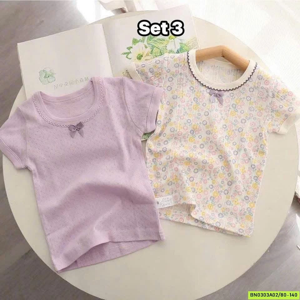 SÉT 2 ÁO COTTON GIẤY XUẤT HÀN