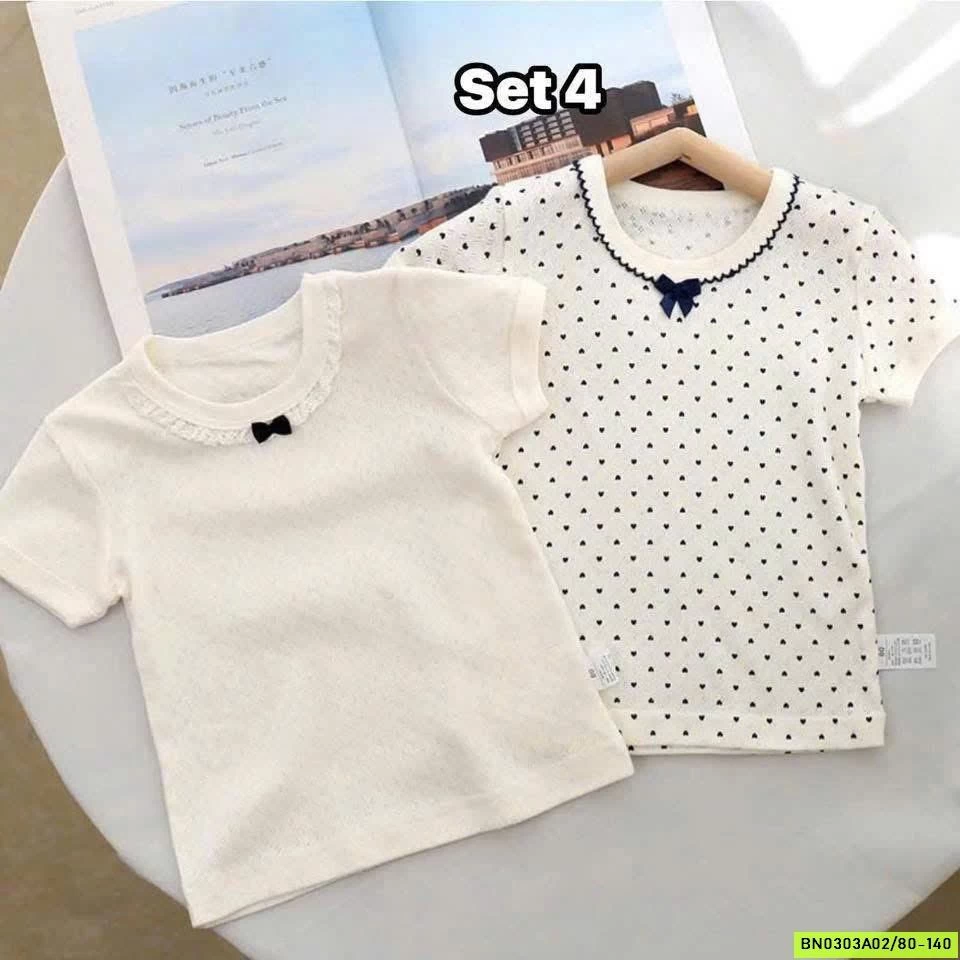 SÉT 2 ÁO COTTON GIẤY XUẤT HÀN
