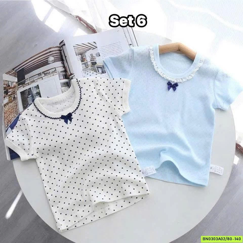 SÉT 2 ÁO COTTON GIẤY XUẤT HÀN