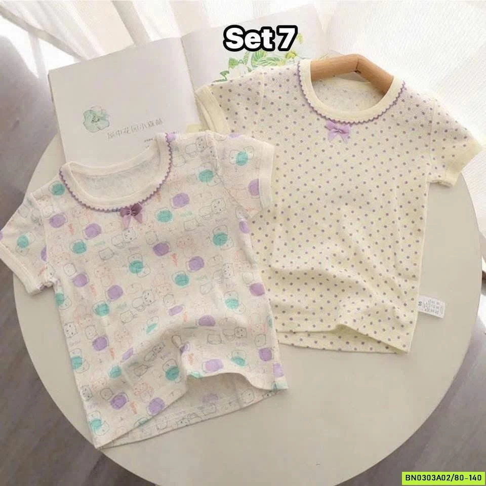 SÉT 2 ÁO COTTON GIẤY XUẤT HÀN