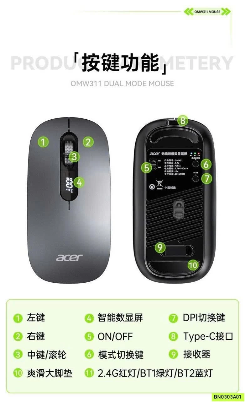 CHUỘT KHÔNG DÂY ACER OMW311