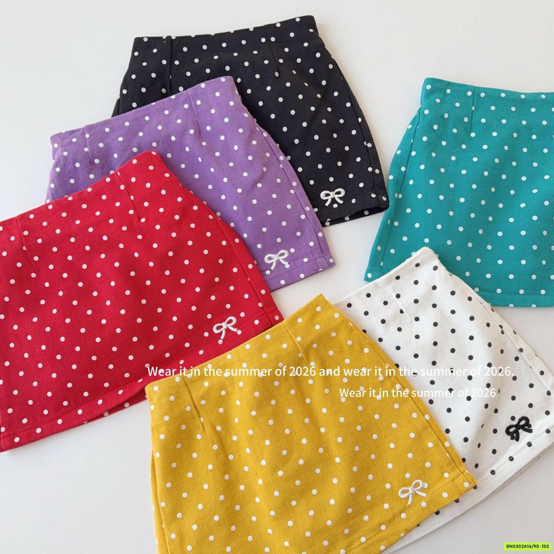 CHÂN VÁY CHỮ A CHẤM BI T&Q KIDS