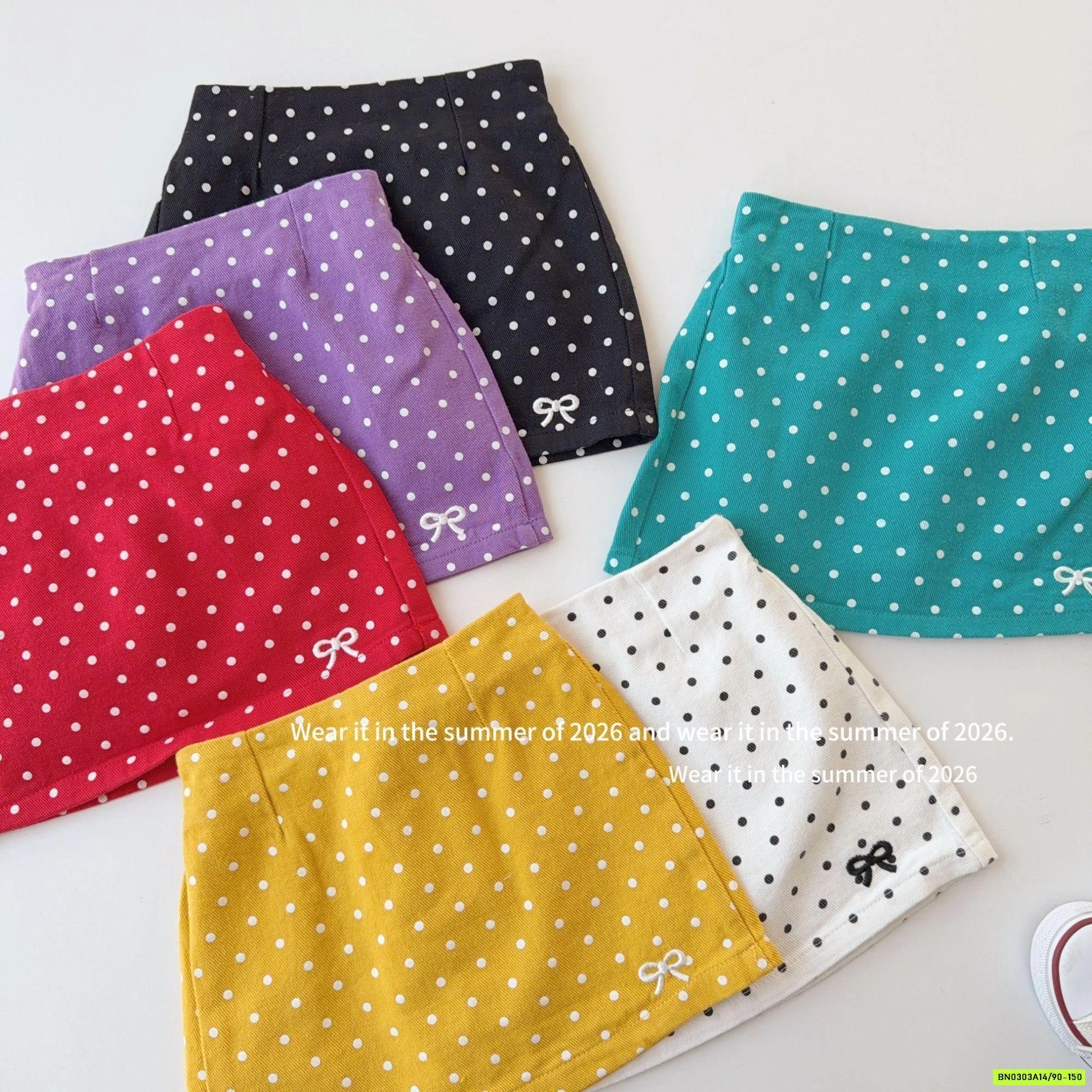 CHÂN VÁY CHỮ A CHẤM BI T&Q KIDS