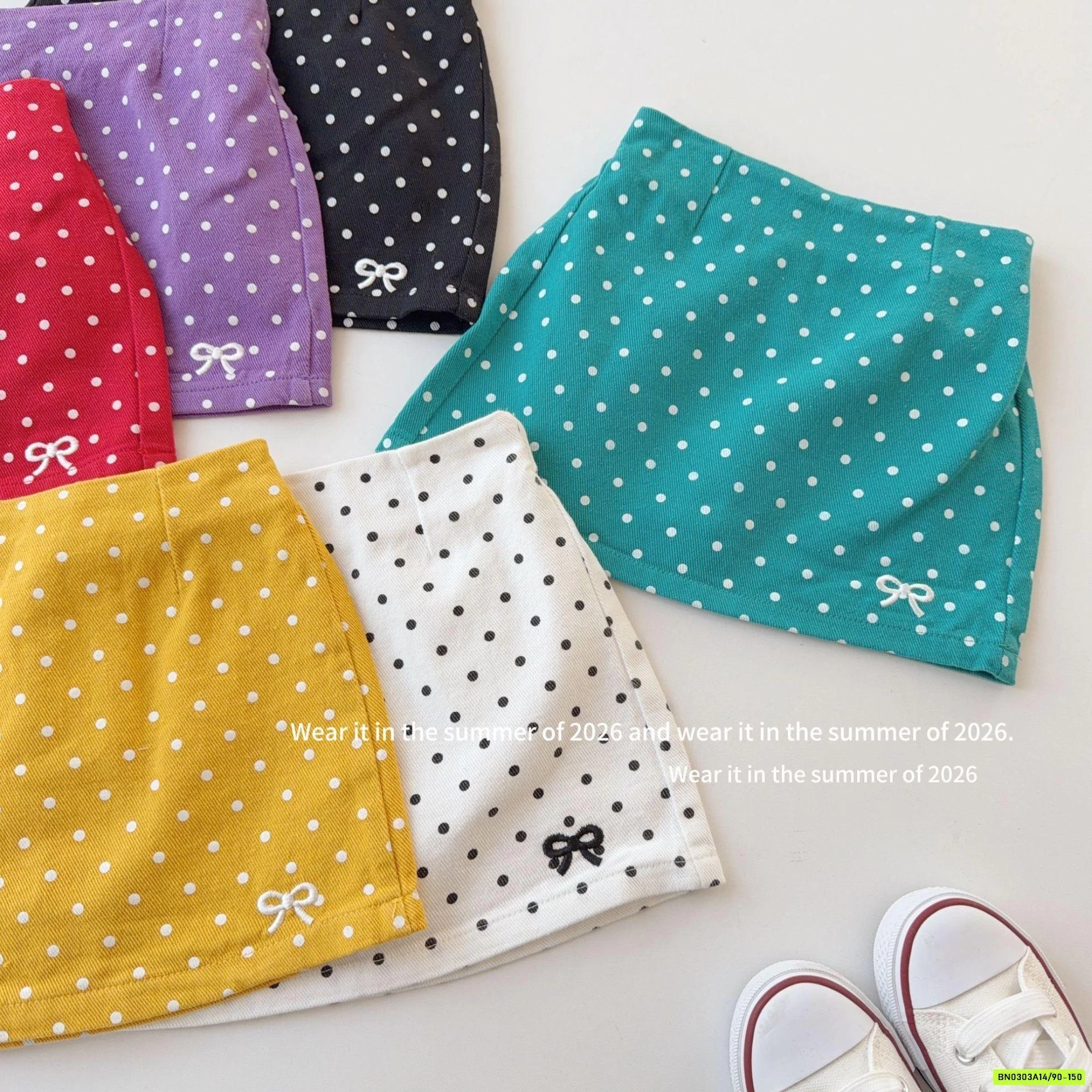 CHÂN VÁY CHỮ A CHẤM BI T&Q KIDS