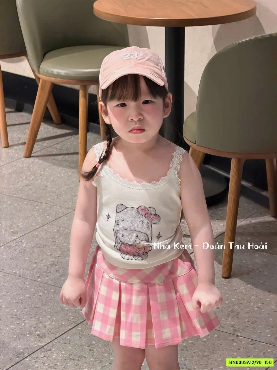 ÁO 2 DÂY KITTY MIX CV CARO T&Q KIDS