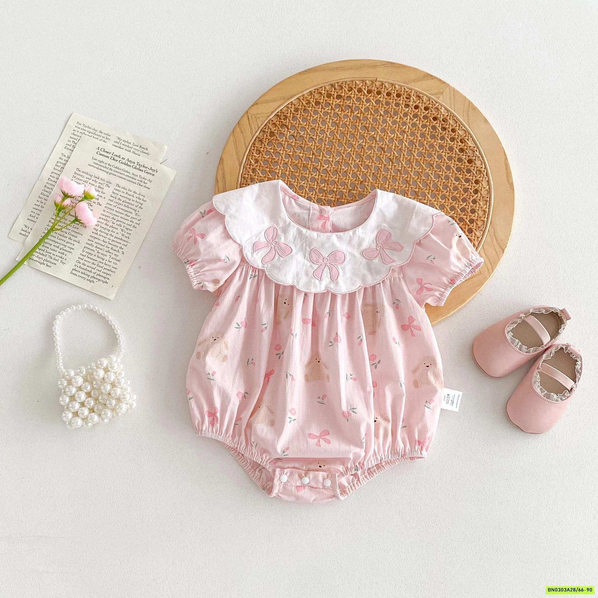 BODY ĐŨI HỒNG CỔ THÊU HOA