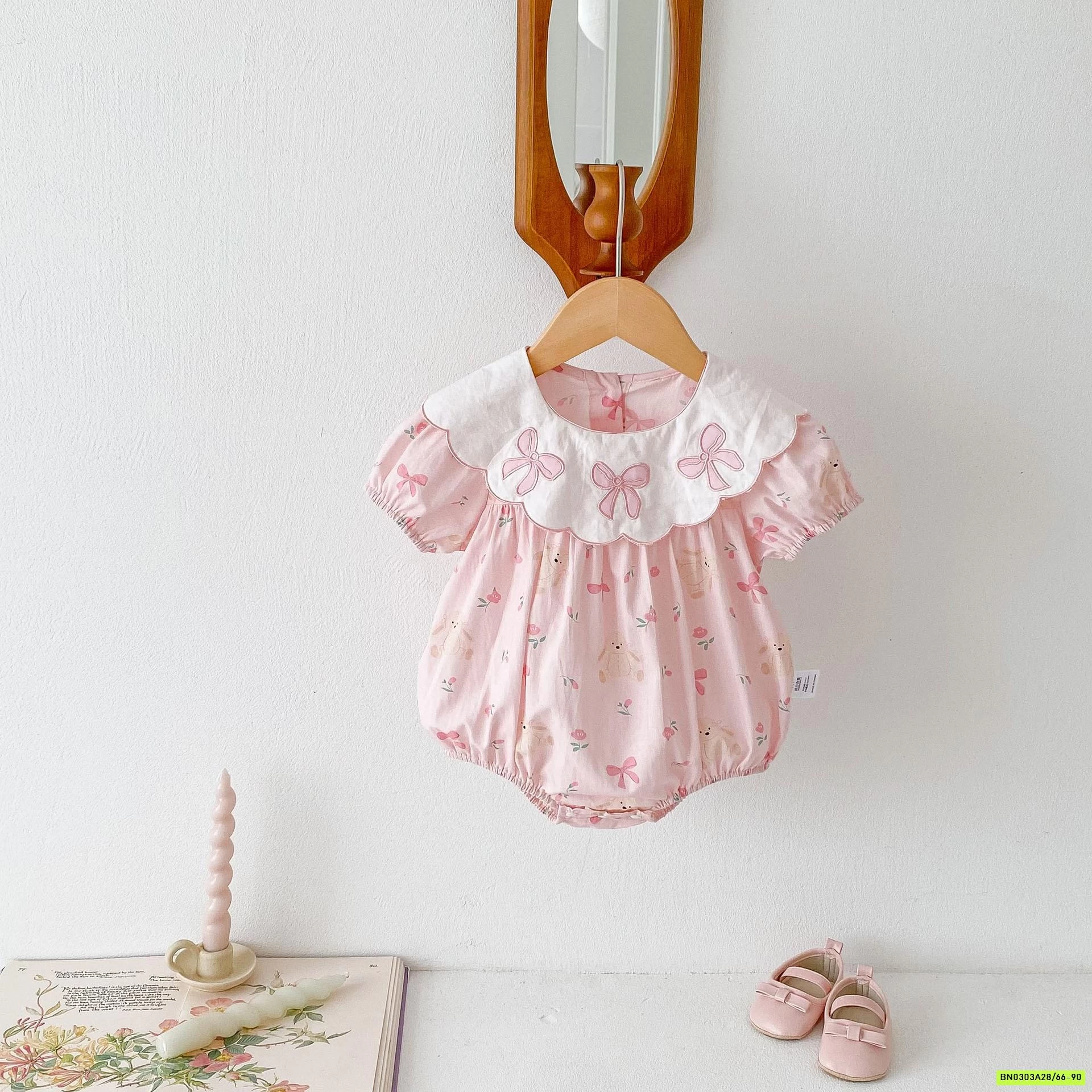 BODY ĐŨI HỒNG CỔ THÊU HOA