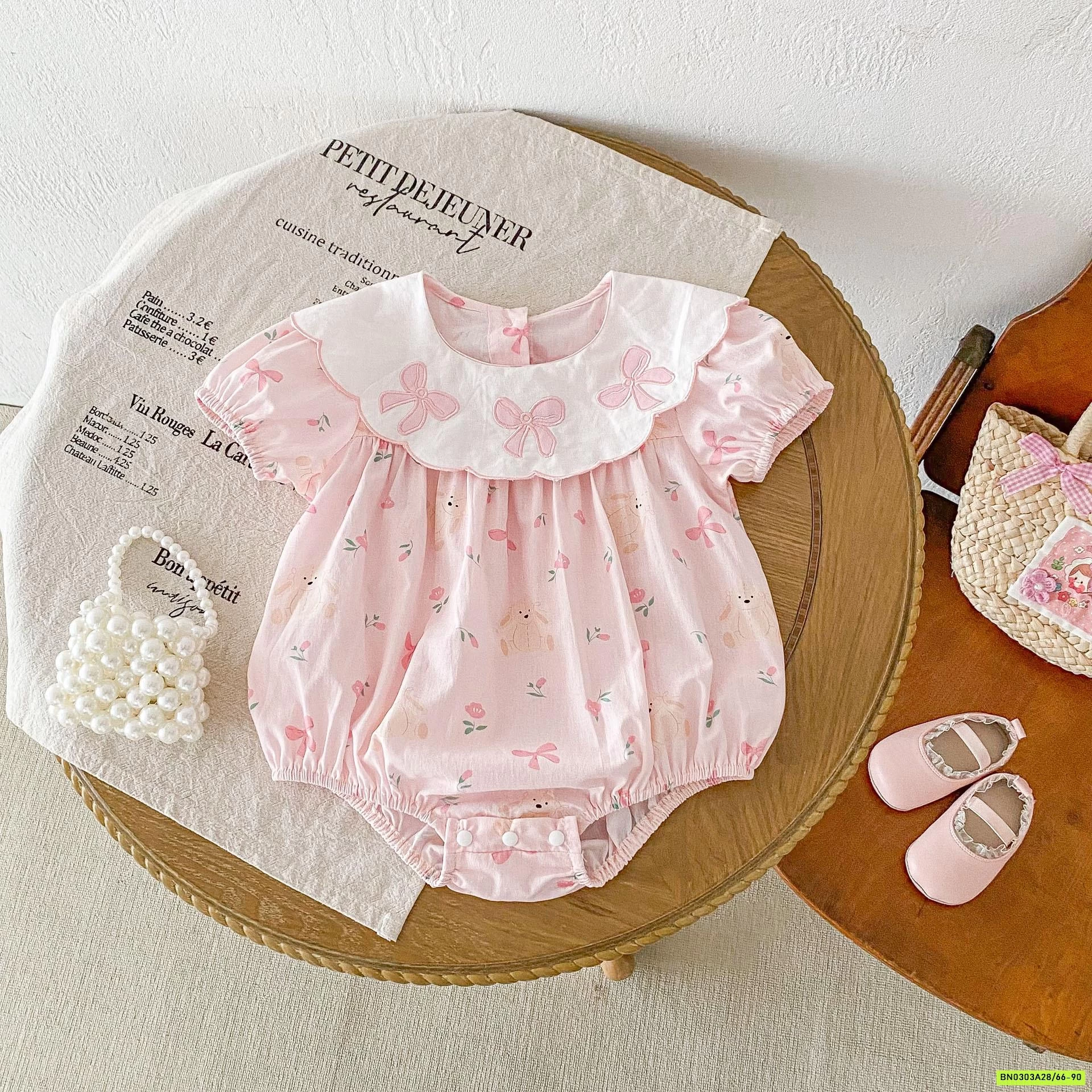 BODY ĐŨI HỒNG CỔ THÊU HOA