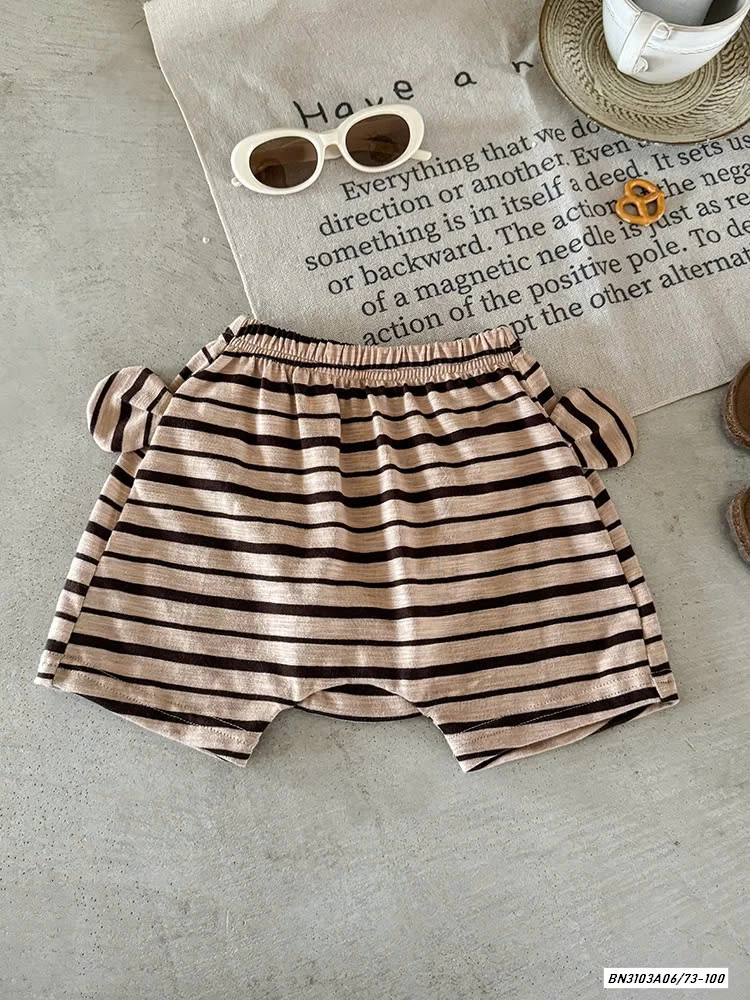 STES BỘ NÂU QUẦN KẺ SZ NHÍ