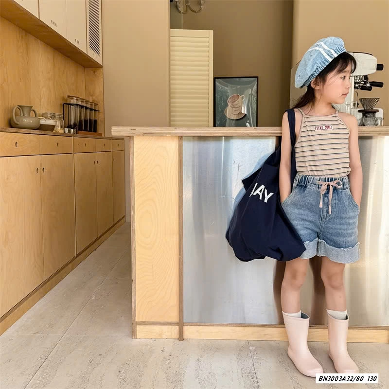 SHORT JEANS GẤP GẤU ADBABY