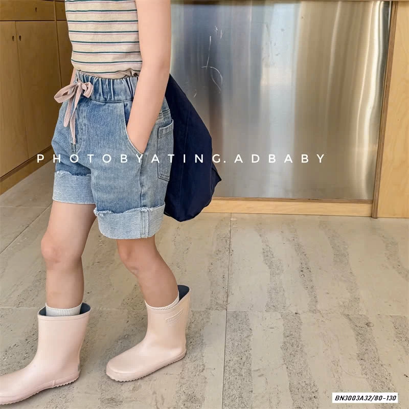 SHORT JEANS GẤP GẤU ADBABY