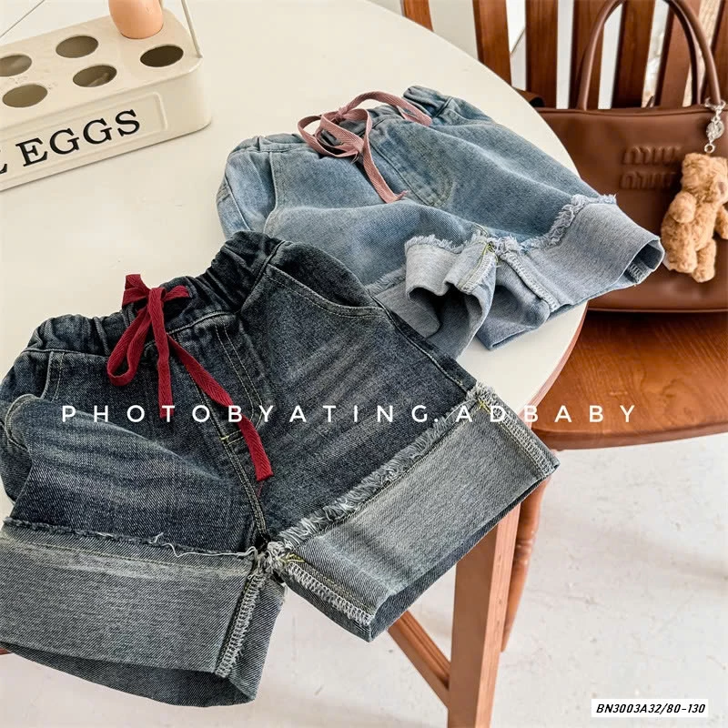 SHORT JEANS GẤP GẤU ADBABY