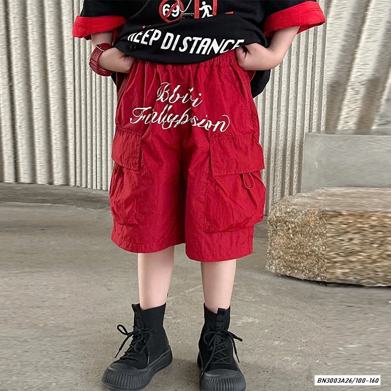 ÁO THUN ĐEN MIX SHORT ĐỎ