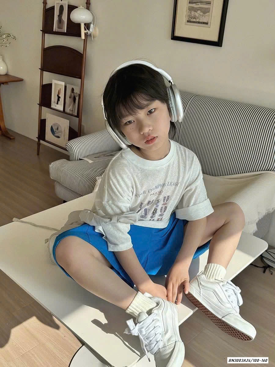 ÁO XÁM MIX SHORT XANH COBAN