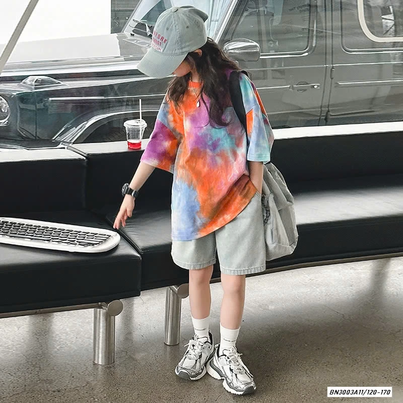 ÁO THUN LOANG MIX SHORT JEANS SZ ĐẠI